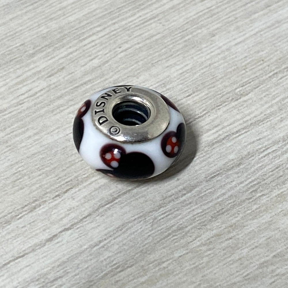Disney Pandora Mickey Mouse Murano Glass Charm Sterling Silver 925 Bracelet Bead